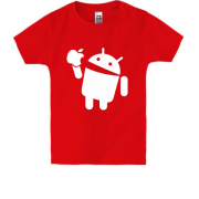 Детская футболка Apple VS Android.