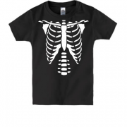 Детская футболка  со скелетом