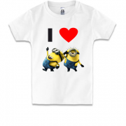 Дитяча футболка I love minions