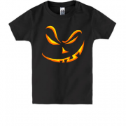 Детская футболка  с улыбкой злой тыквы