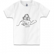 Детская футболка Кот Саймона в наушниках