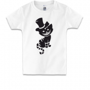 Детская футболка Чеширский кот в шляпе