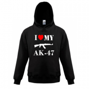 Детская толстовка I love my АК-47