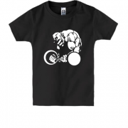Детская футболка с бодибилдером