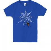 Детская футболка  с пауком и паутиной