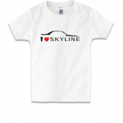 Детская футболка я люблю Skyline