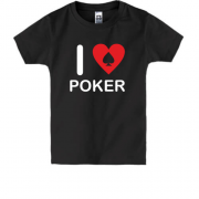 Детская футболка I love Poker