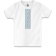 Дитяча футболка вишиванка з волошками