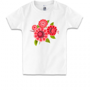 Дитяча футболка з квітами-орнаментом (2)