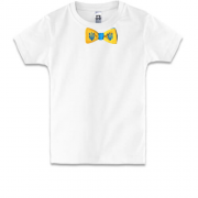 Дитяча футболка з патріотичним краваткою-метеликом