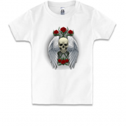 Детская футболка с черепом и ангельскими крыльями