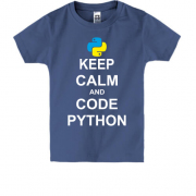 Детская футболка Keep calm and code python
