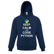 Детская толстовка Keep calm and code python