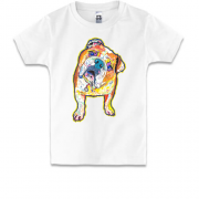 Дитяча футболка з акварельних бульдогом