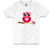 Дитяча футболка Сова - серце