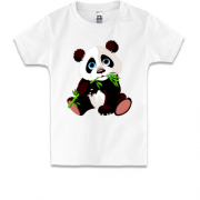 Детская футболка панда с бамбуком