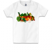 Детская футболка с овощным букетом