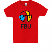 Детская футболка с лого федерации баскетбола Украины