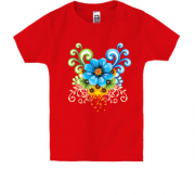 Детская футболка с орнаментом из цветов (2)