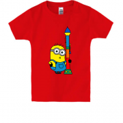 Детская футболка Миньен с ракетой