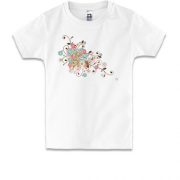 Детская футболка с рисунком цветов