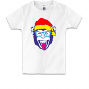 Дитяча футболка Новорічна мавпочка
