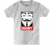 Детская футболка Disobey ananymus