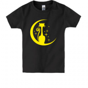 Детская футболка "киса на луне"