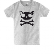 Детская футболка кот-череп