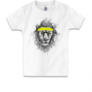 Детская футболка лев-хипстер (2)