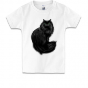 Дитяча футболка з чорним котом