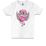 Детская футболка сердце с крыльями