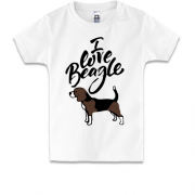 Дитяча футболка I love my beagle