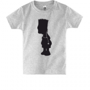 Детская футболка Барт Симпсон в наушниках