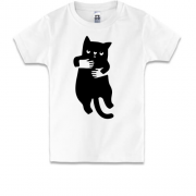 Детская футболка Кот в руках (2)