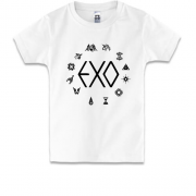 Детская футболка EXO с иконками