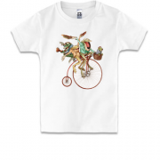 Детская футболка Жабы на велосипеде