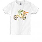Дитяча футболка Кролик на велосипеді