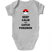 Дитячий боді Keep calm and catch pokemon