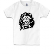 Детская футболка с контурным львом