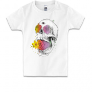 Дитяча футболка Череп з квітами
