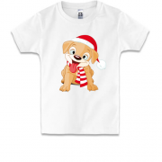 Дитяча футболка з новорічної собачкою
