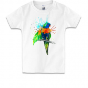 Дитяча футболка з акварельною папугою
