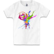 Дитяча футболка з розлитими фарбами