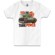 Детская футболка WOT - Feel the tank power