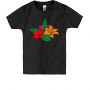 Дитяча футболка з тропічними квітами