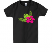 Дитяча футболка з тропічними квітами (2)