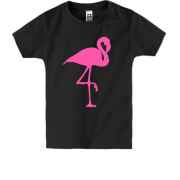 Детская футболка с розовым фламинго