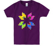 Детская футболка с яркими бабочками
