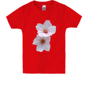 Дитяча футболка з білими квітами (3)